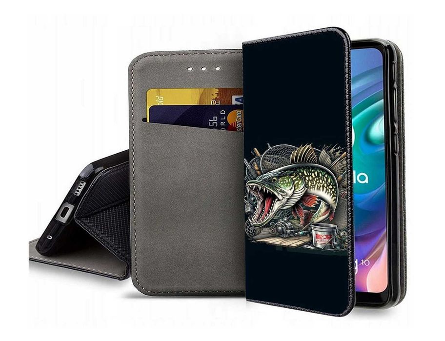 Motorola Edge 50 Ultra wędkarskie etui zamykane portfel ryby karp