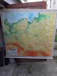 mapa Polski fizyczna  180 x 160cm