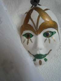 Винтаж Венецианская маска мини версия декор интерьерная магнит сувенир
