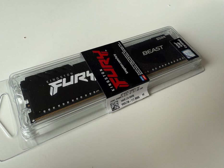 Pamięć RAM Kingston Fury Beast DDR4, 16GB, 3200MHz