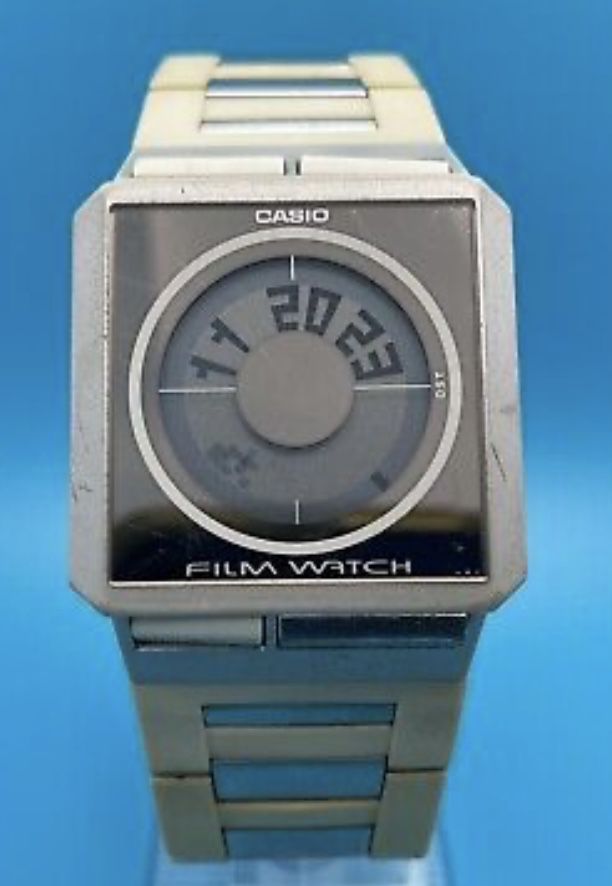 CASIO FS-02 ZEGAREK FILMOWY VINTAGE lcd zegarek cyfrowy - LATA 80-TE