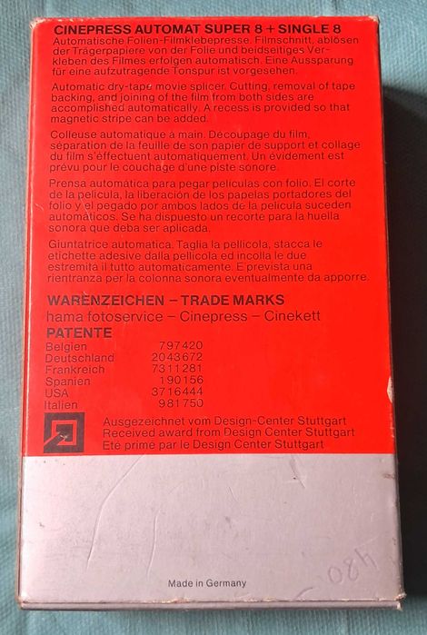 Sklejarka filmów Hama - Cinepress Automat 3751 z 1972 roku