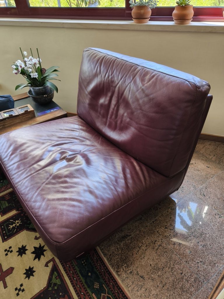 Conjunto de Sofás, em pele, Divani & Divani (Natuzzi)