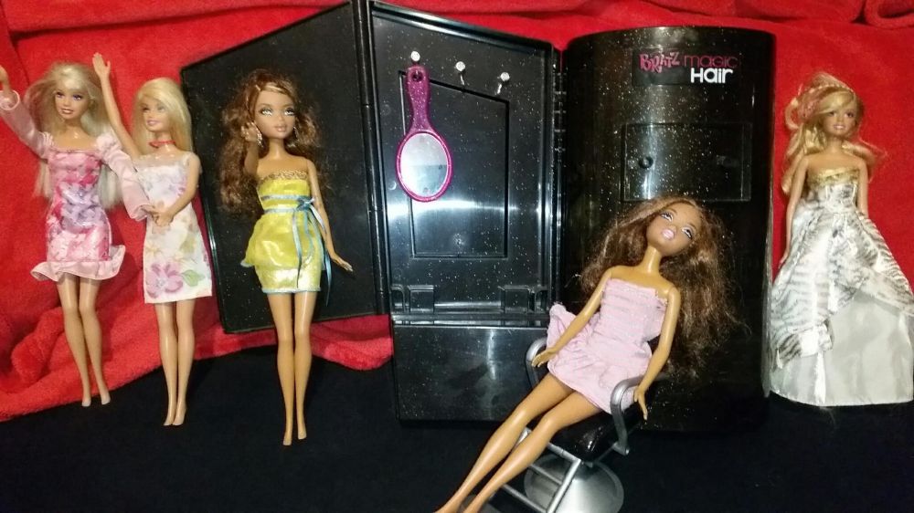 Zakład fryzjerski dla lalek Barbie salon lalki zestaw dla dziewczynki