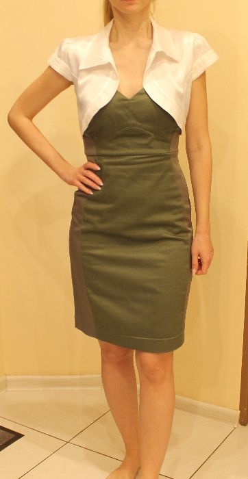 Zielona elegancka sukienka ORSAY 36 S