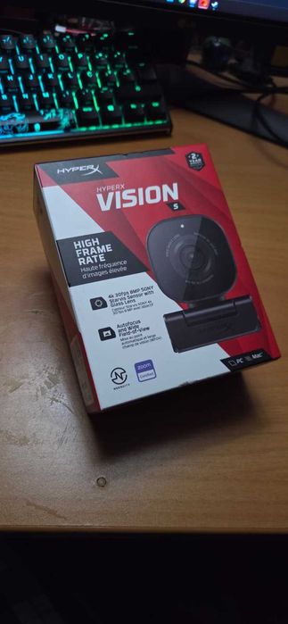 Hyperx Vision S - Webcam com 3 anos de garantia, fechada e selada