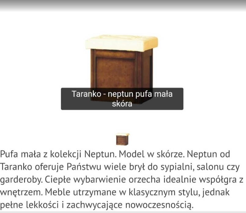 Toaletka + pufa - Taranko Neptun