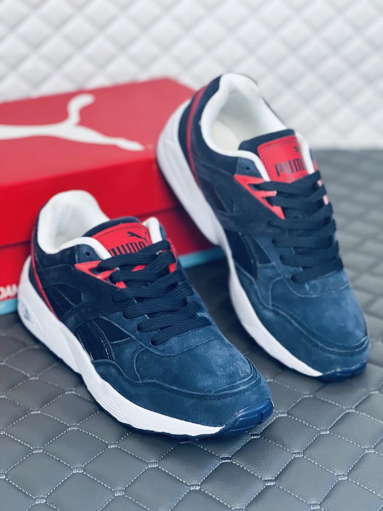 Puma Trinomic замшеві сині чоловічі кросівки Пума Тріномік