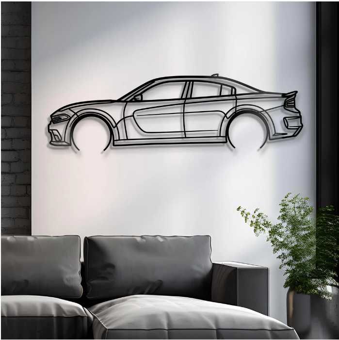 Декоративне панно на стіну Dodge Charger SRT Hellcat 89см