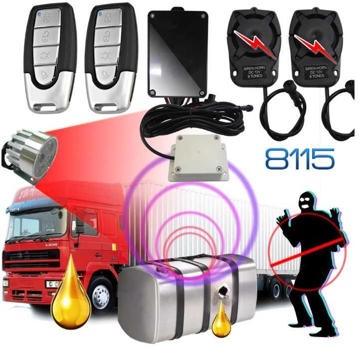 Alarme Anti-Roubo de combustível que funciona a 12V e 24V