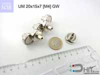 UMGW 20x15x7 [M4] GW [N38] to silny magnetyczny uchwyt z gwintem