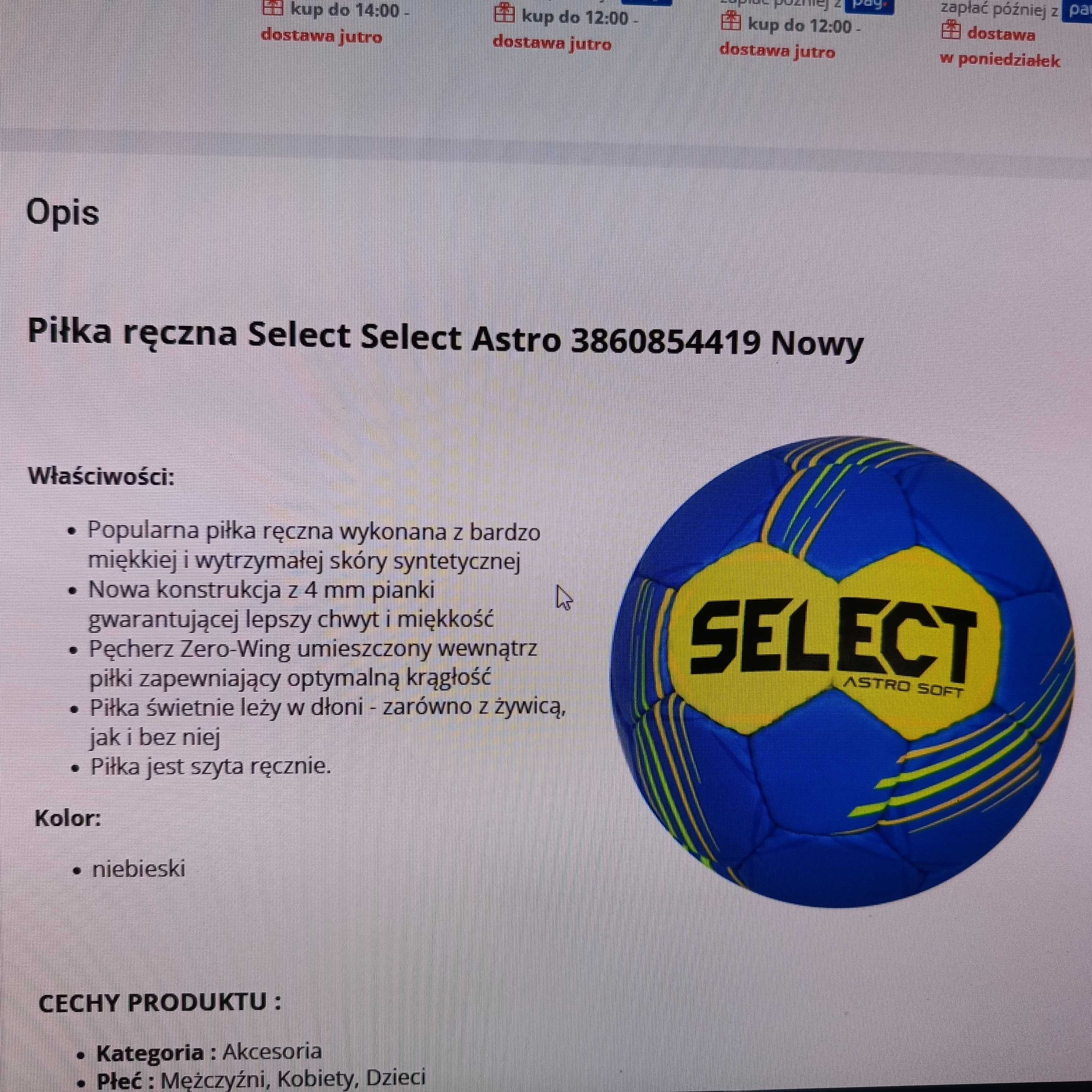 NOWA piłka do ręcznej SELECT rozm.1