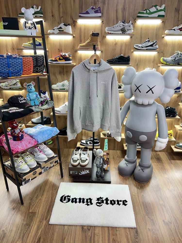 Худі Off-White c/o Virgil Abloh Wave Outline Diagonal Print Grey