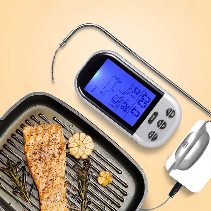 bezprzewodowy TERMOMETR DO GRILLA mięsa wędzenia termometr kuchenny