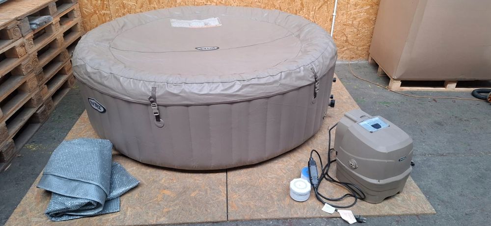 Basen Z Hydromasażem Nadmuchiwany Okrągły Intex Pure Spa Sahara 6 os.