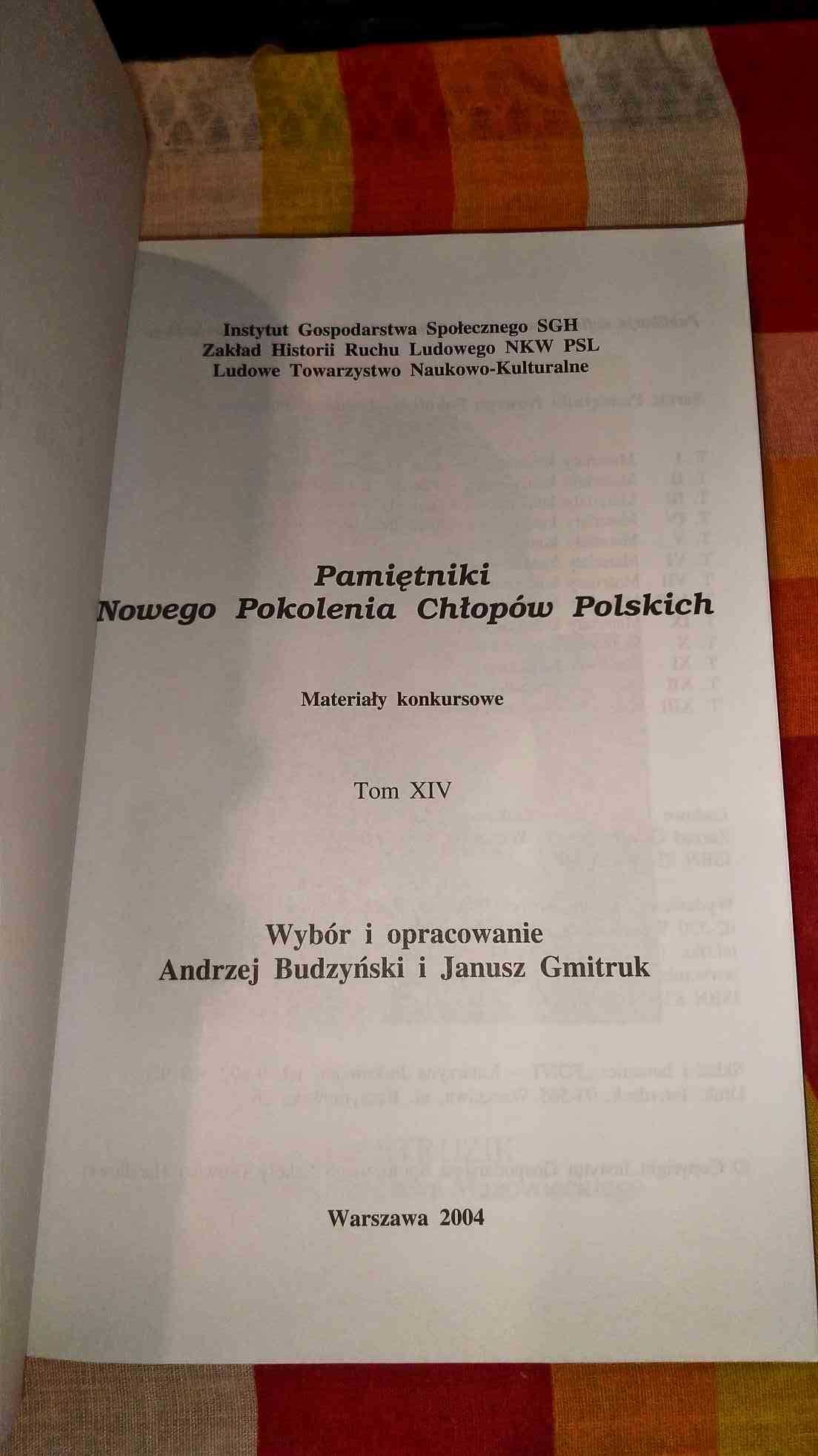 Pamiętniki Nowego Pokolenia Chłopów Polskich
TOM XIV