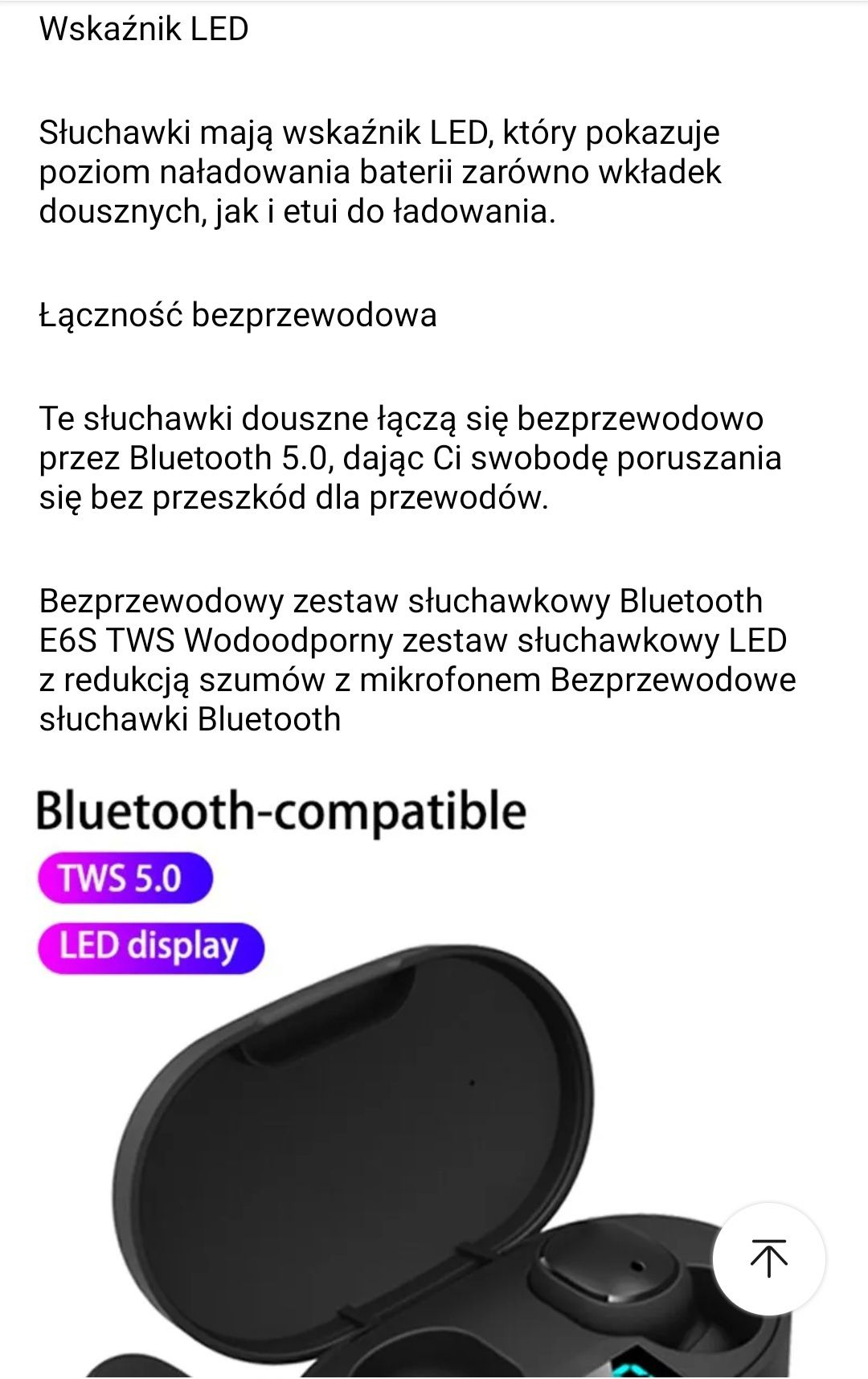 Sluchawka bluetooth słuchawki  bezprzewodowe douszne zestaw