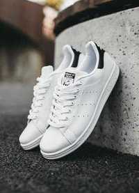 Женские кроссовки adidas stan smith white black оригинал