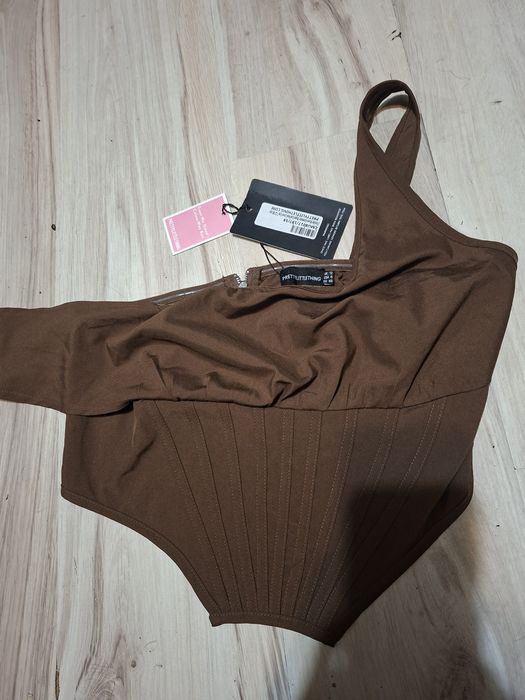 Gorset - Top w kolorze Brązu