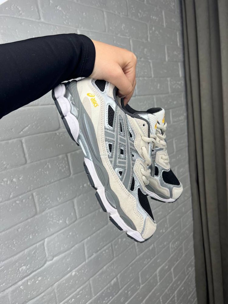 Asics Gel-NYC Чоловічі кросівки асікс нью йорк сіті бежево-сірі замша