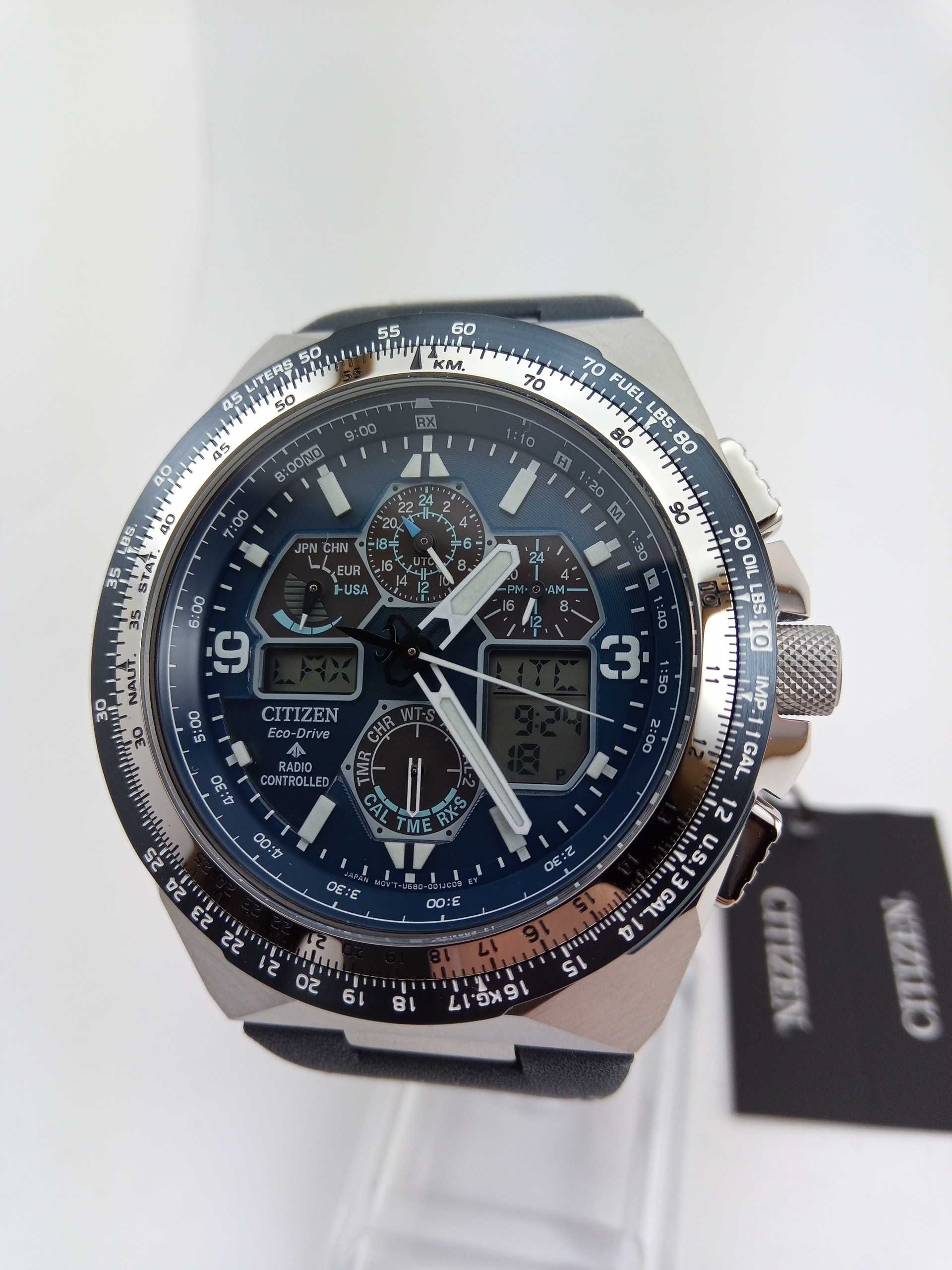 Часы Citizen JY8148-08L радиоконтроль вечник сапфир будильник подсветк