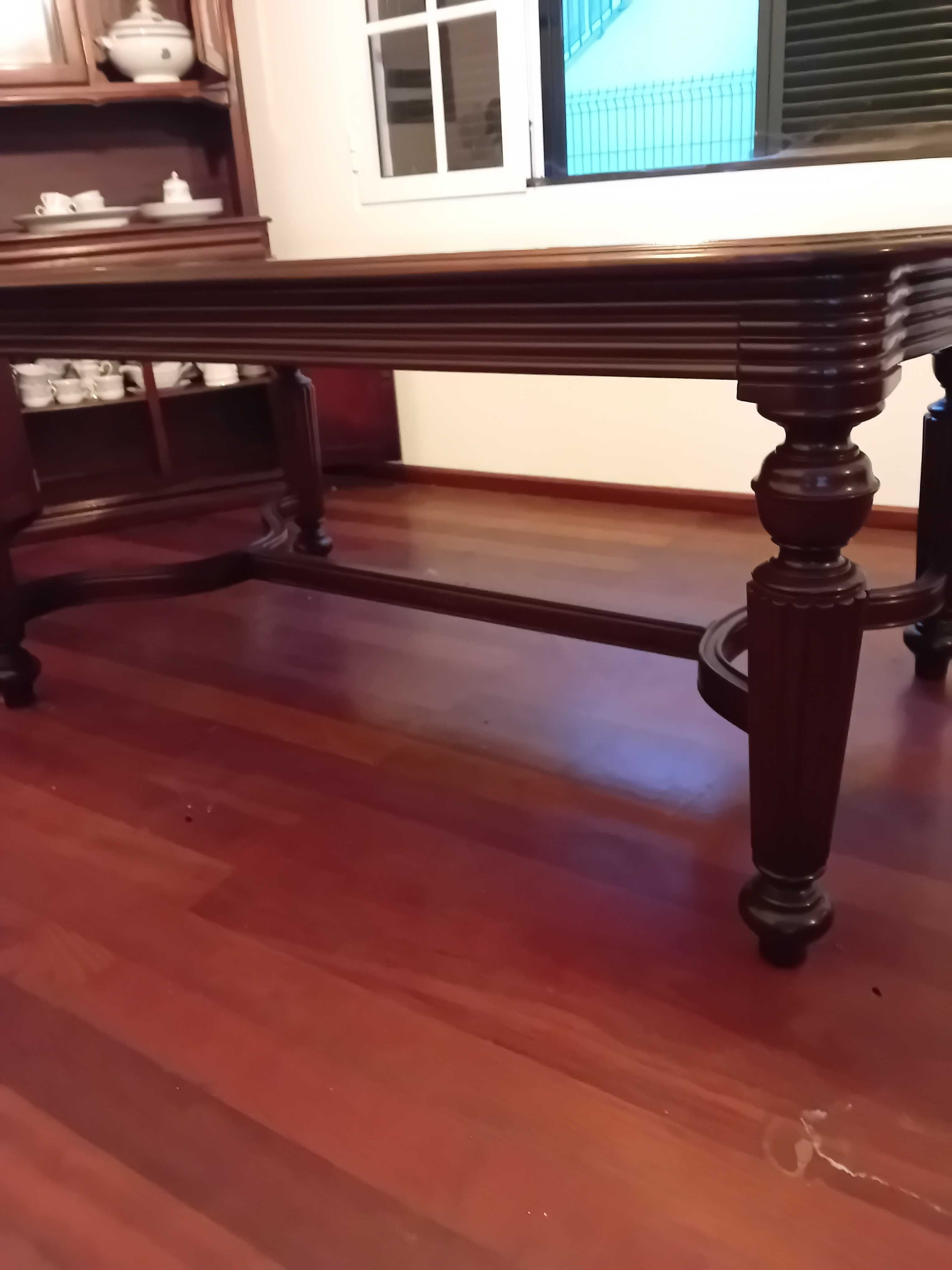 Mesa de mogno vintage com extensivel integrado | entrega incluida