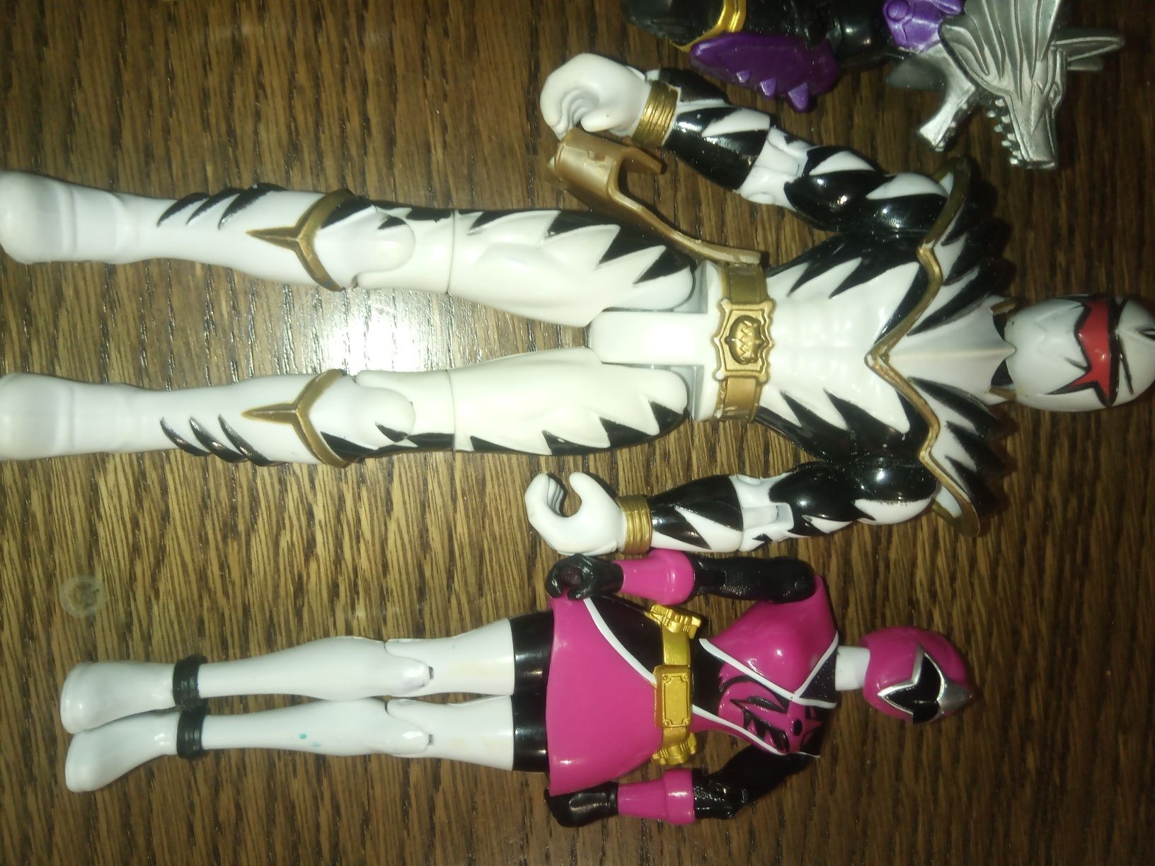 Figurki Power Rangers Bandami 3 sztuki kolekcja vintage