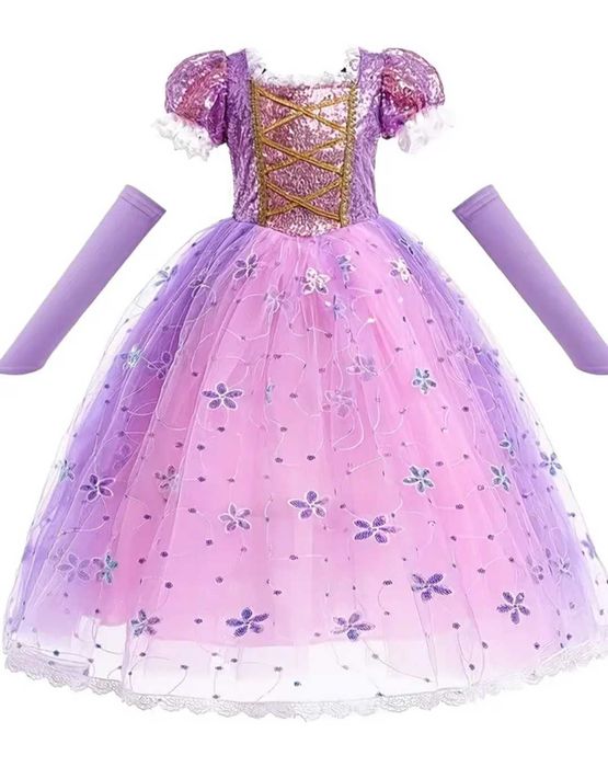Strój balowy ROSZPUNKA fioletowa Księżniczka
