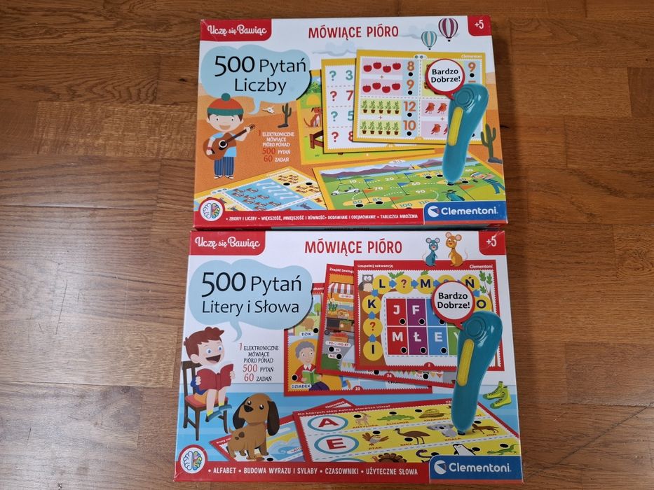 Mówiące pióro: 500 pytań liczby, 500 pytań litery i słowa