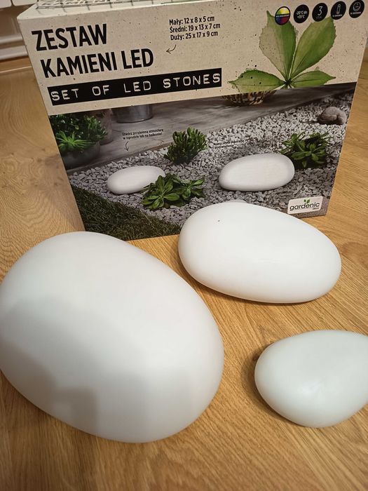 Zestaw kamieni LED - 3 sztuki