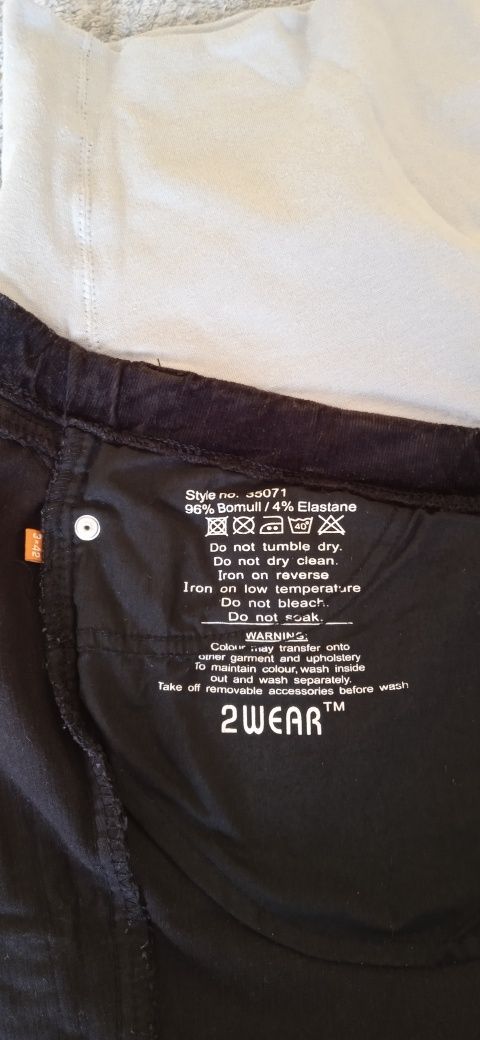Spodnie ciążowe czarne 2wear 42