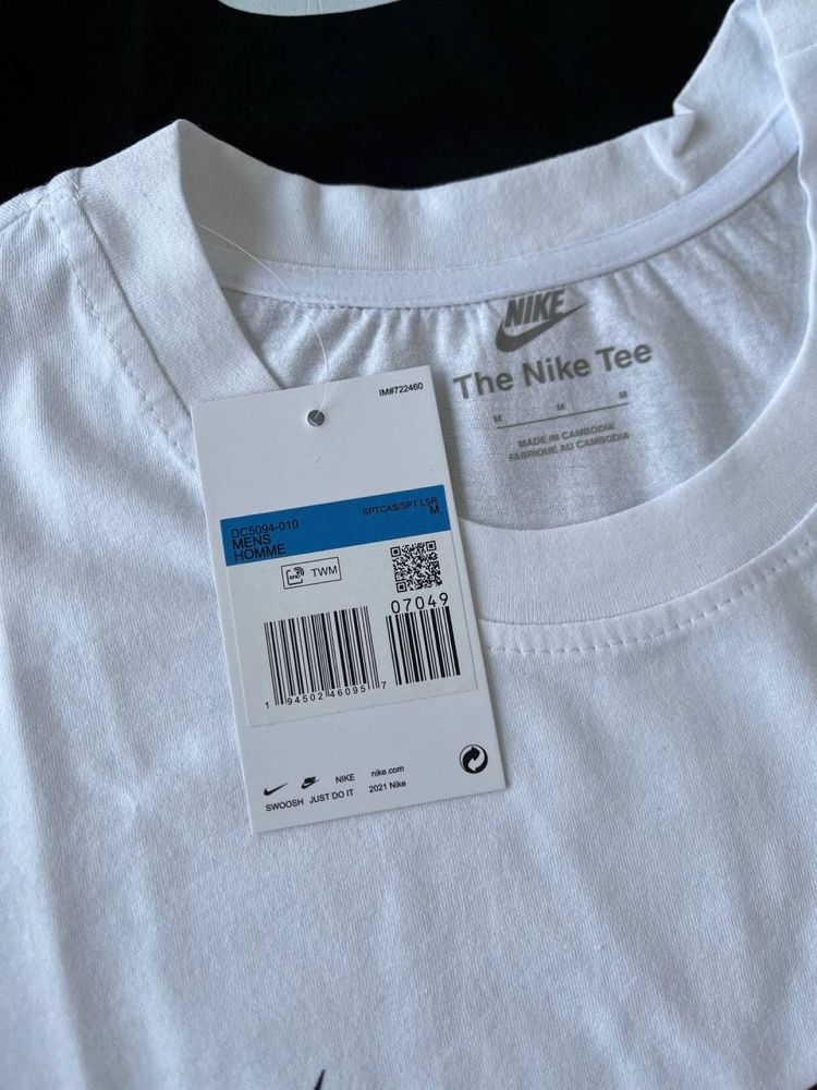 Футболка Nike Logo/ спортивна футболка найк/ чоловіча футболка біла