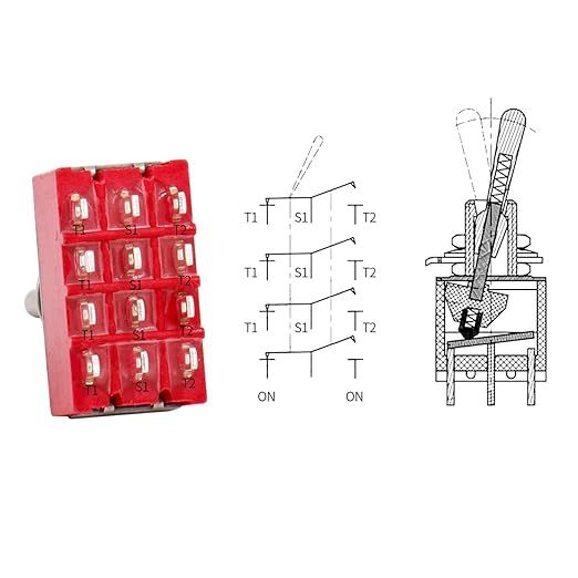 heschen miniaturowy przełącznik  mts-4032 2a 250 v, 5 a 125 v 2 szt