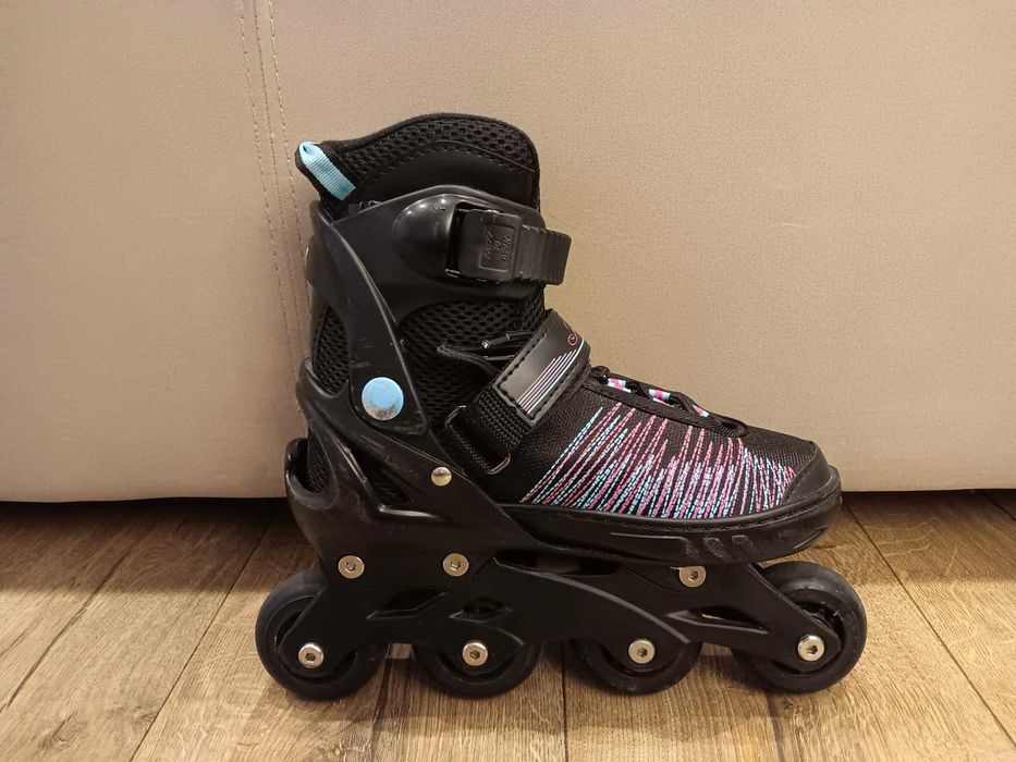 Rolki Regulowane RAVEN Cande Black Mint Violet 31-35 Kauczuk