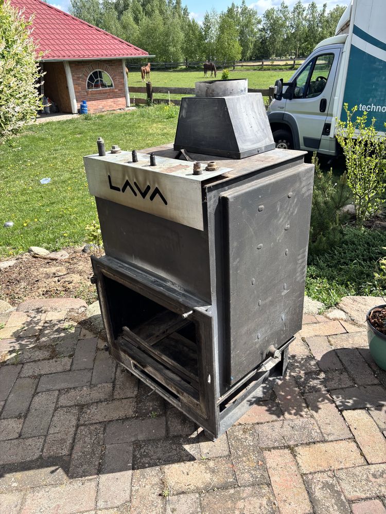 Kominek Lava czarny