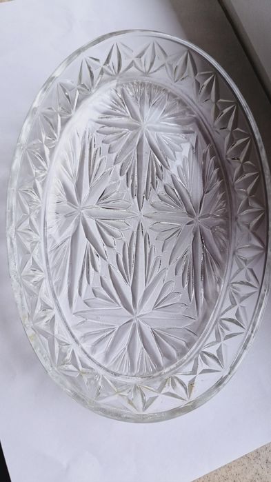 Półmisek kryształowy owalny