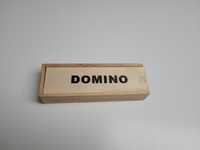 Domino z instrukcją, w drewnianym pojemniku
