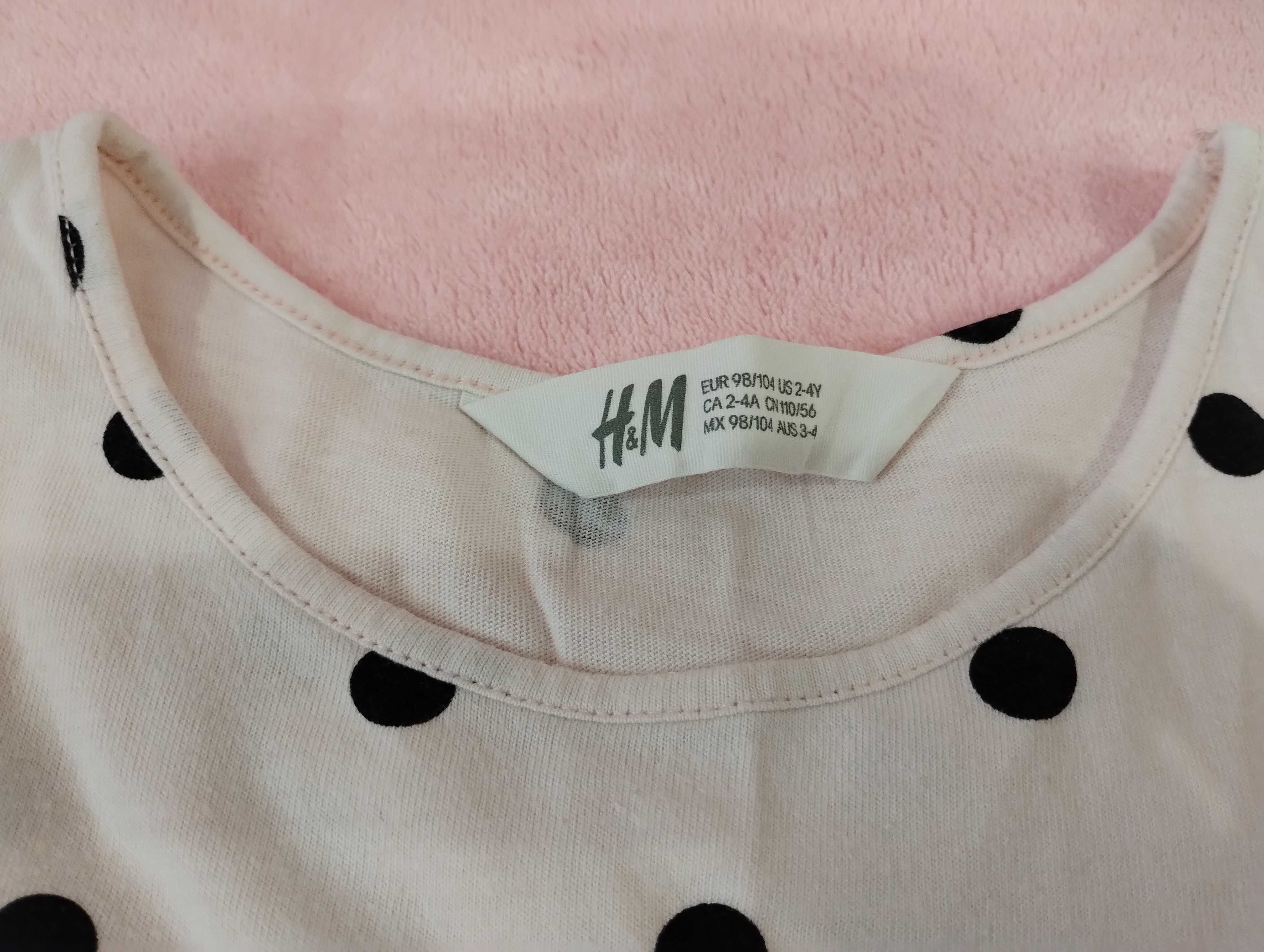 Платье летнее в горошек H&M 4-5 лет р. 104-110