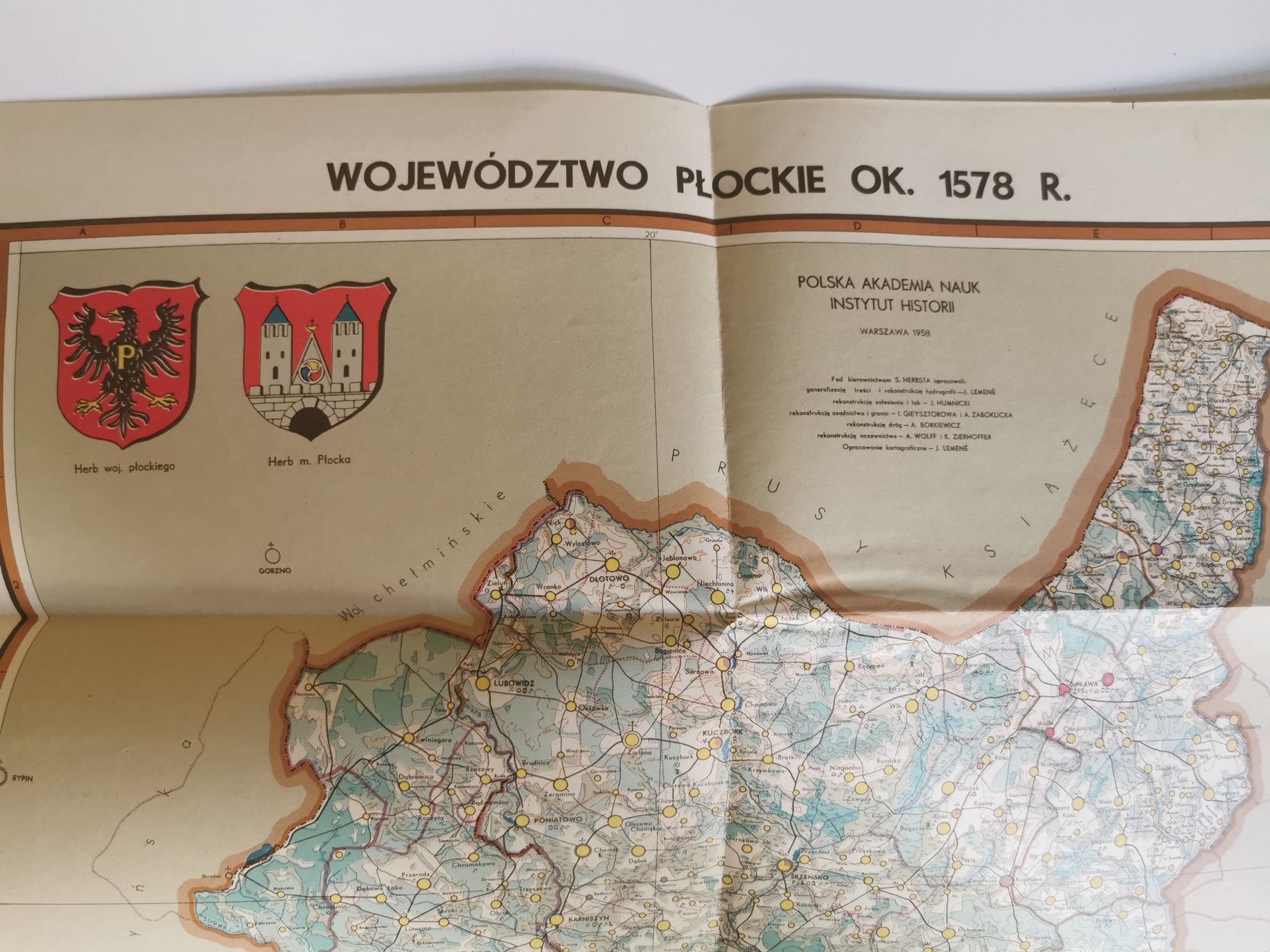 Województwo Płockie około 1578 r. Mapy
