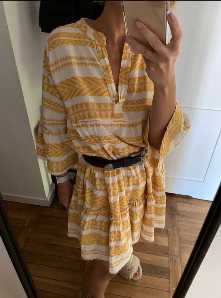 Sukienka lniana w stylu TOS