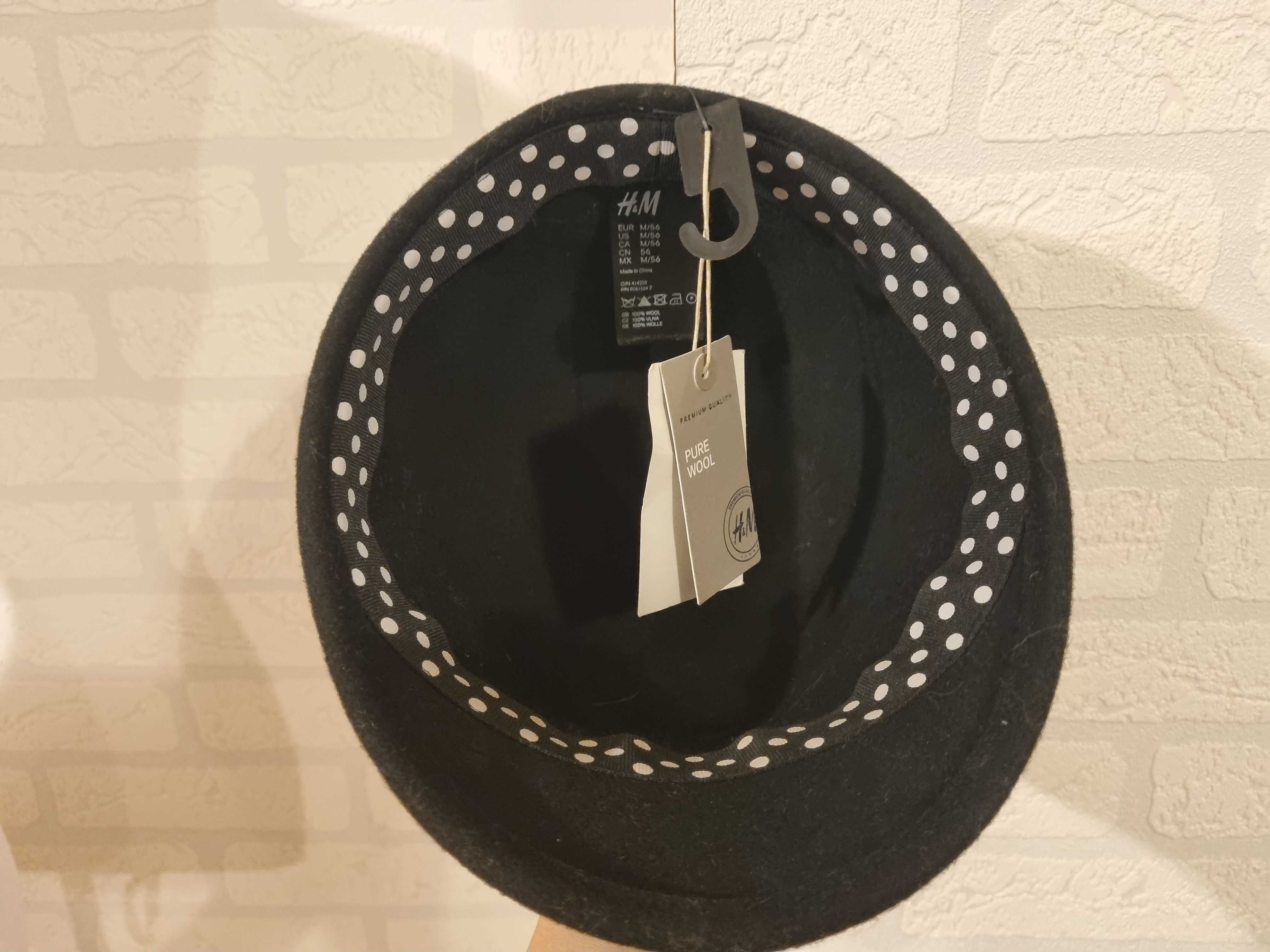 Czarny kapelusz h&m