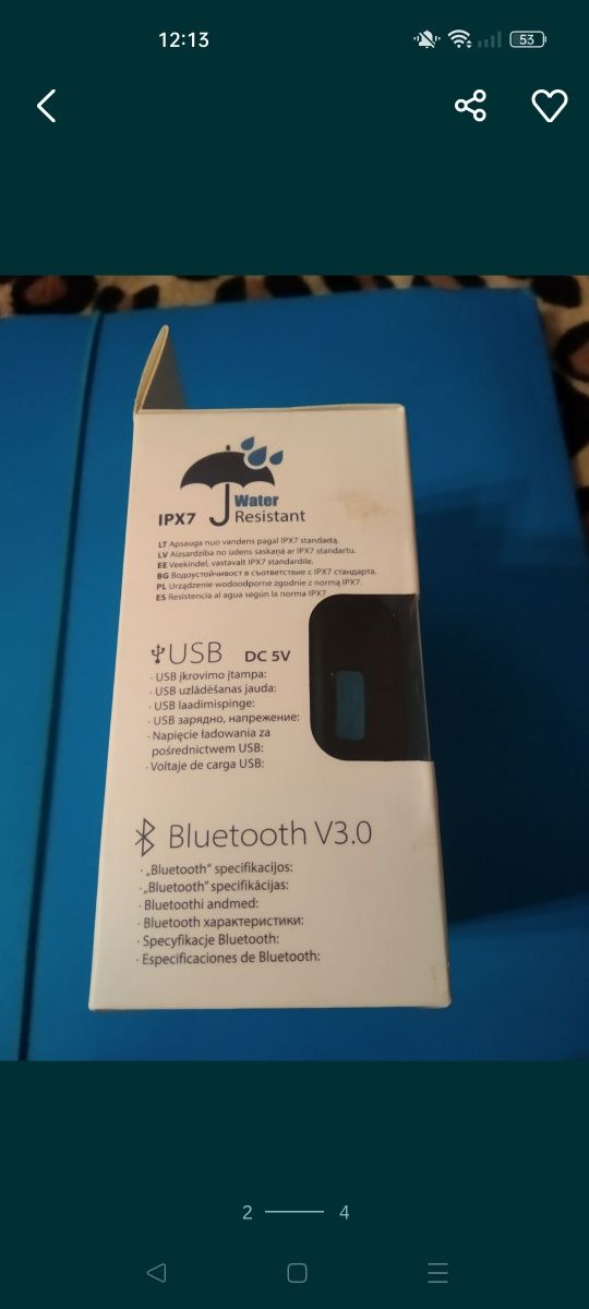 Głośnik bluetooth wodoodporny IPX7