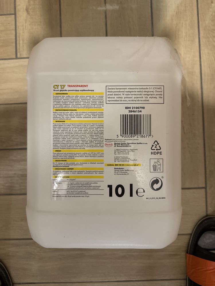 Ceresit ct17 transparent nowy 10 litrow
