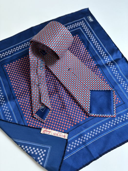 Краватка (галстук)+хустинка Brioni Оригінал