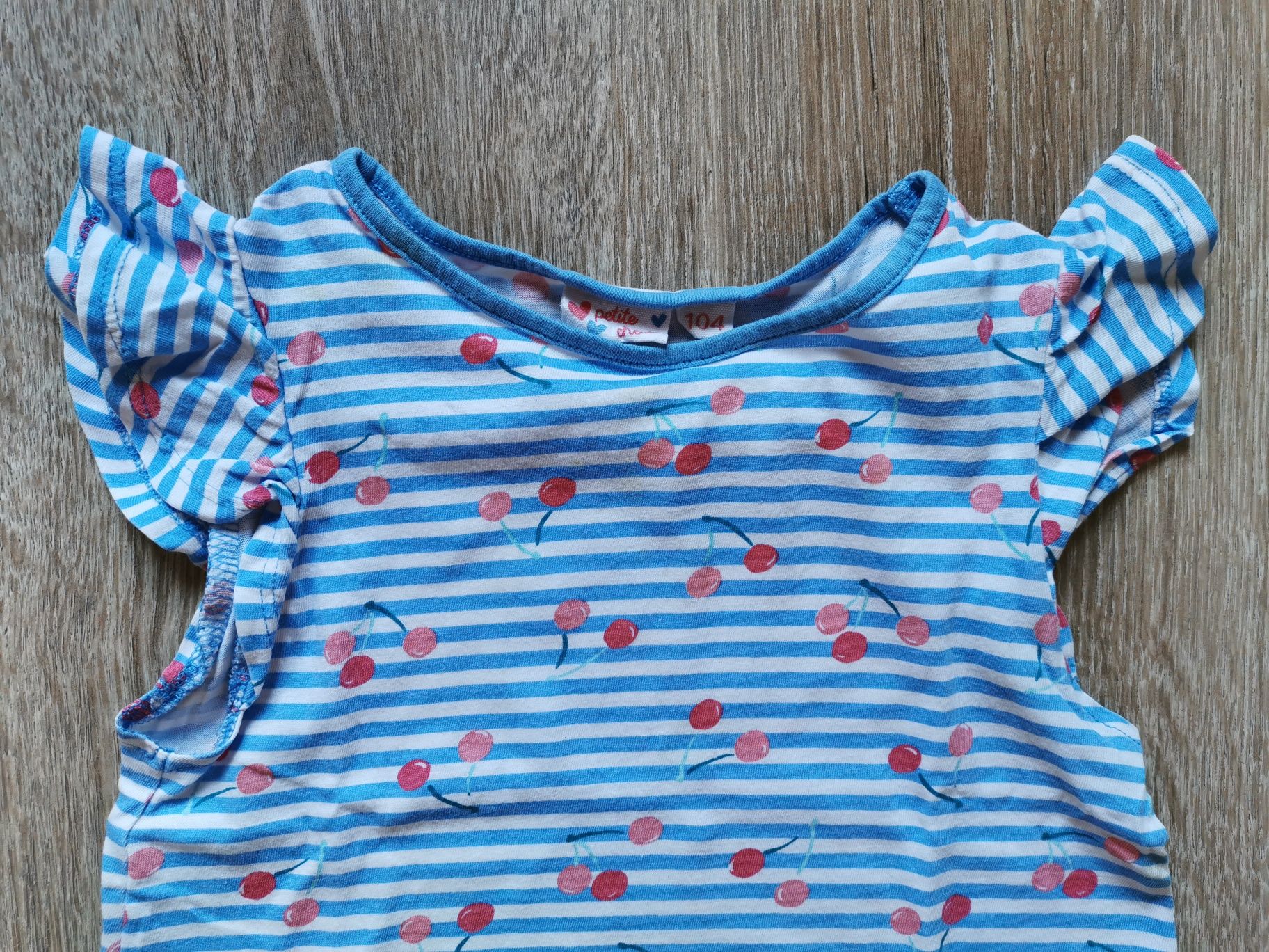 Bawełniana bluzka na krótki rękaw t-shirt Petit Chérie dziewczynka 104