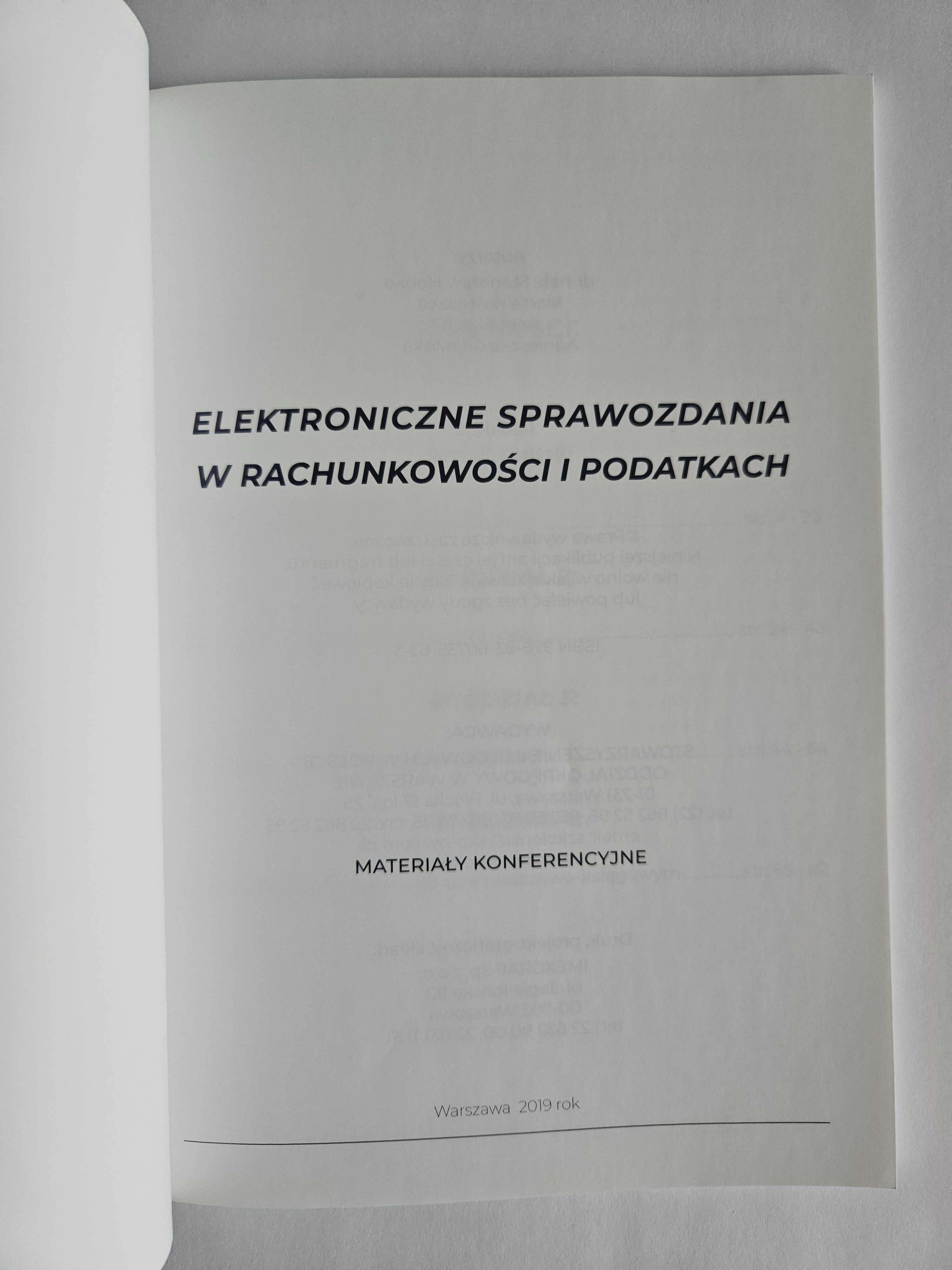 Elektroniczne sprawozdania w rachunkowości i podatkach 2019