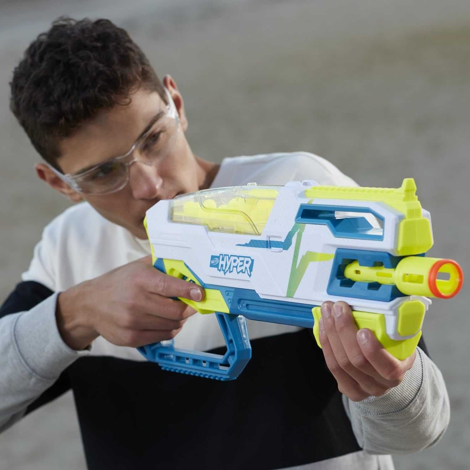 Оригінал Nerf Hyper Bundle Siege-50 Помповий бластер, стріляє кульками
