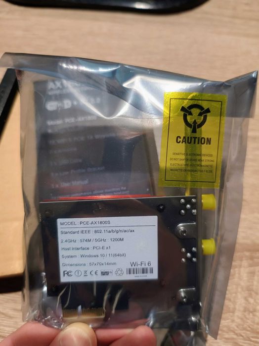 PCI-E Wi-Fi 6 адаптер AX1800S + BT5.2