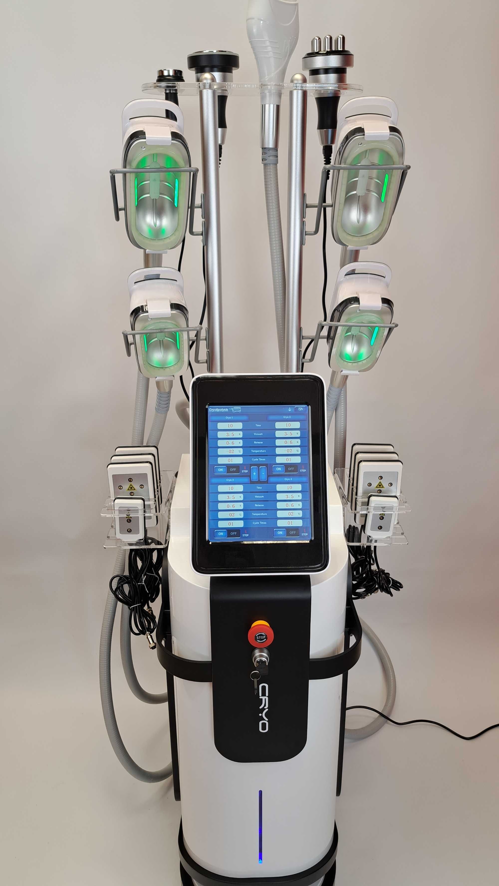 Kriolipoliza CRYO ANGLE 360 – 5 głowic krio RF, lipolaser,  liposukcja