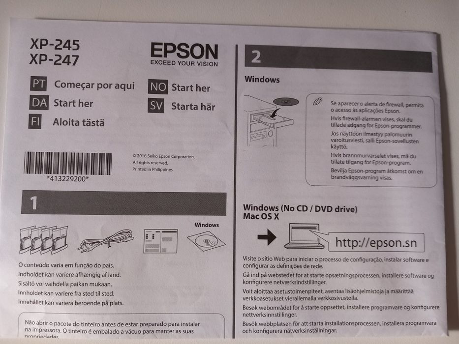 Impressora Epson Multifunções  XP245